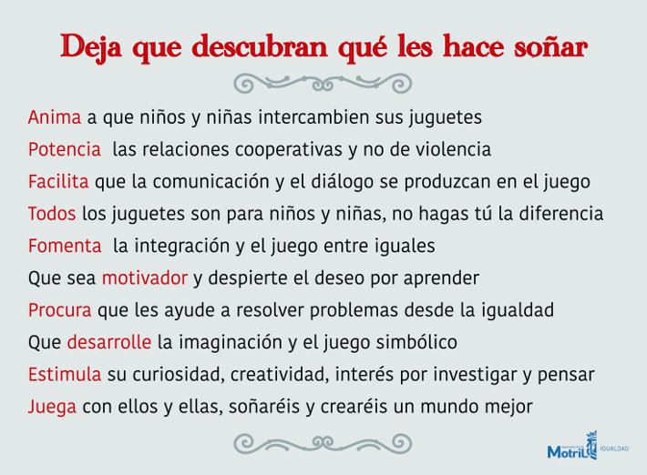 El área de Igualdad de Motril pone en marcha una nueva edición de la Campaña del Juego y Juguete No Violento y No Sexista bajo el lema ¡Te lo cambio!